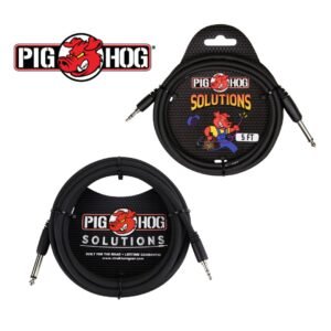 Pig Hog PX-35T4M 系列｜3.5mm TRS to 6.3mm TS 單聲道導線｜5 呎 10 呎｜高強度接頭｜終身保固