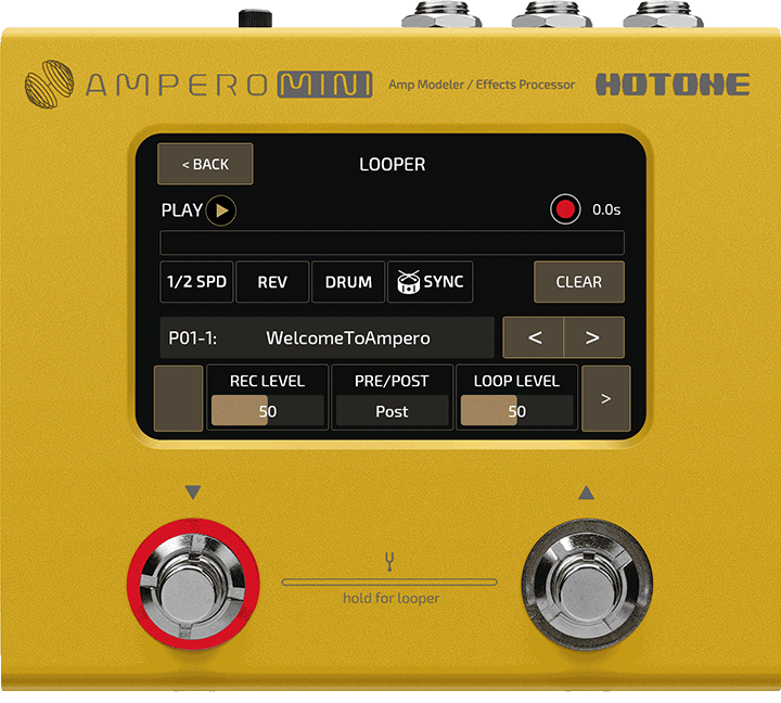 Ampero Mini 鼓機與 Looper