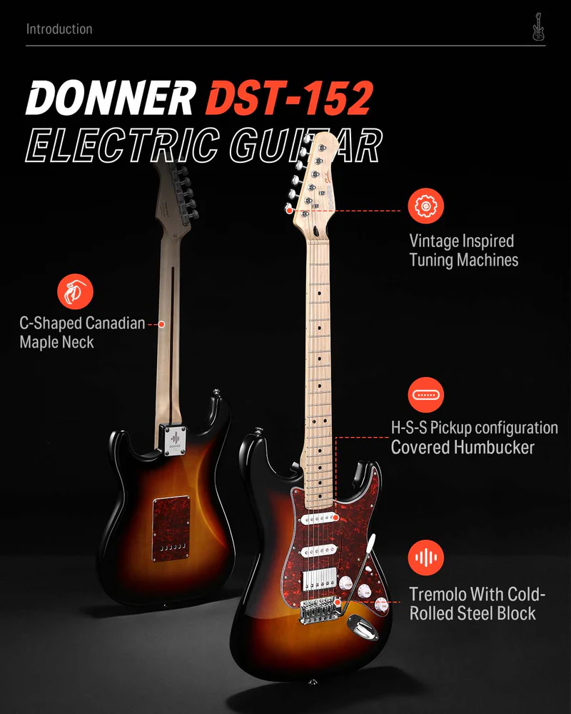 Donner DST-152 加拿大楓木琴頸與月桂木指板