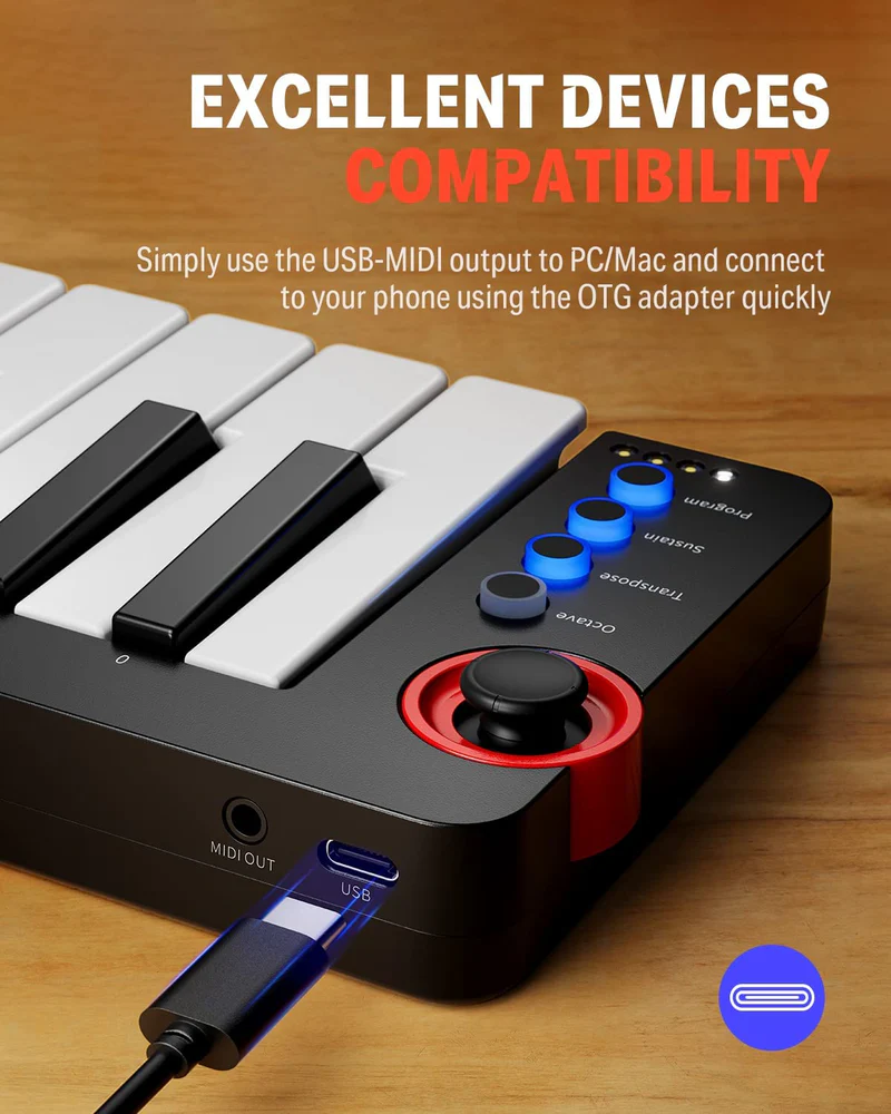 Donner N-25 USB 連接與相容性