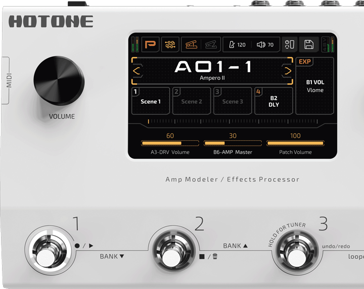 Ampero-II Stomp/Patch 兩種模式示意