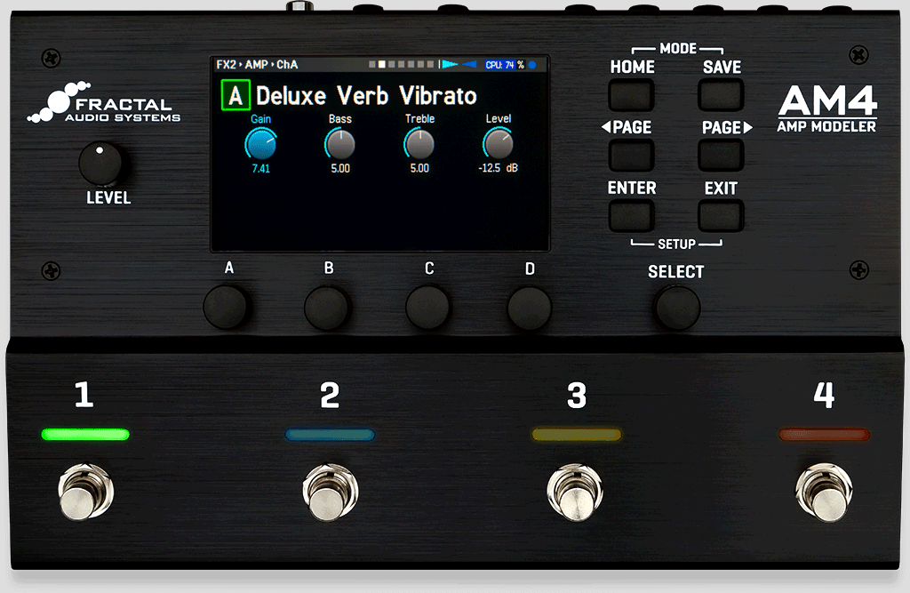 Fractal Audio AM4 音箱模擬器 外觀與面板