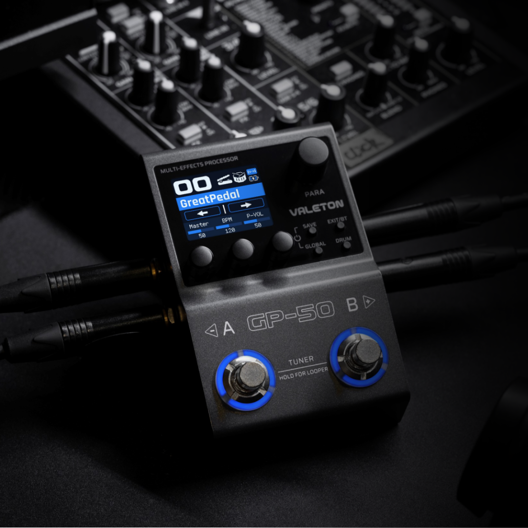 Valeton GP-50 Bluetooth 無線播放與 Drum 節奏機