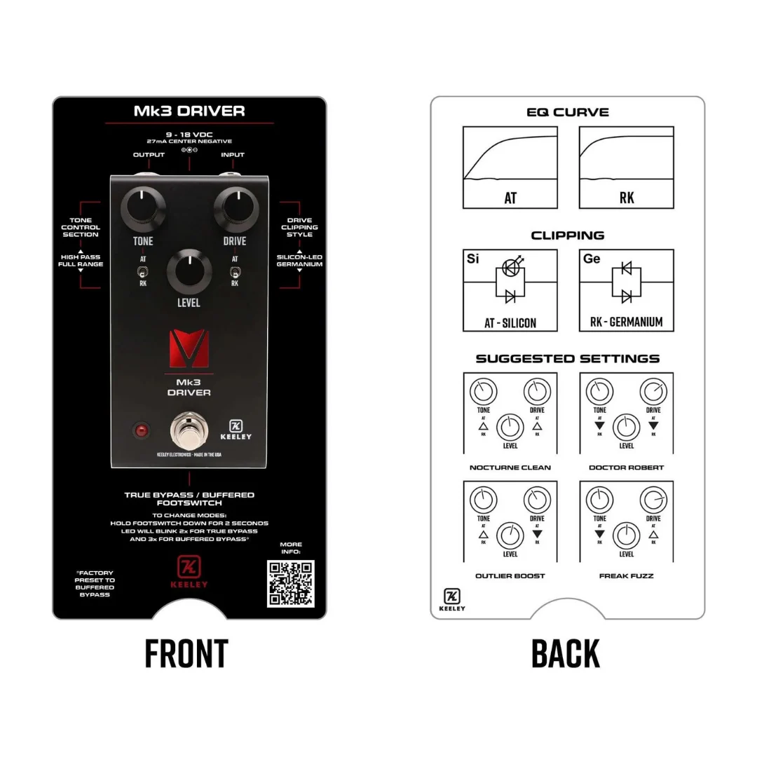 Keeley Mk3 Driver 美國製造鋁合金外殼設計