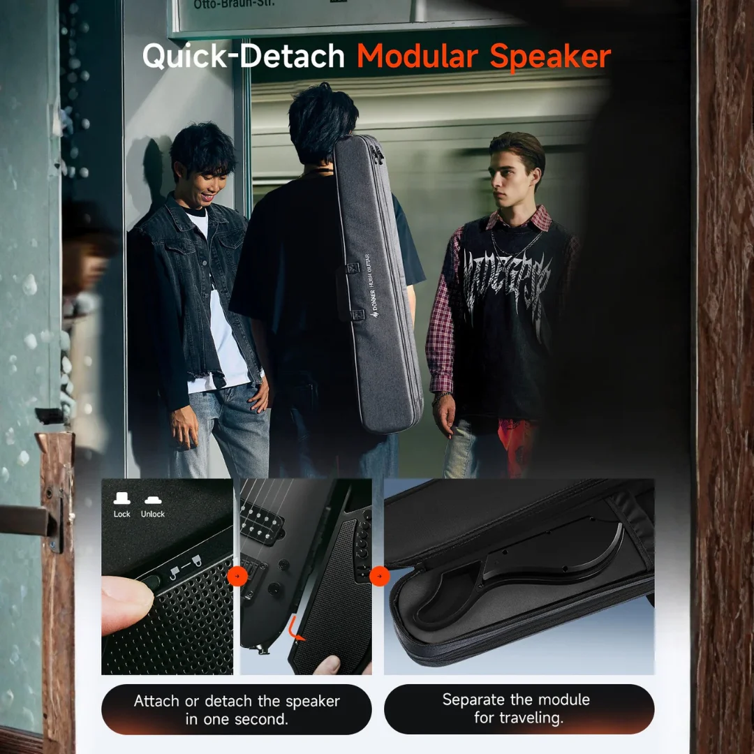 Donner HUSH X LIVE Travel Guitar with Speaker 旅行電吉他