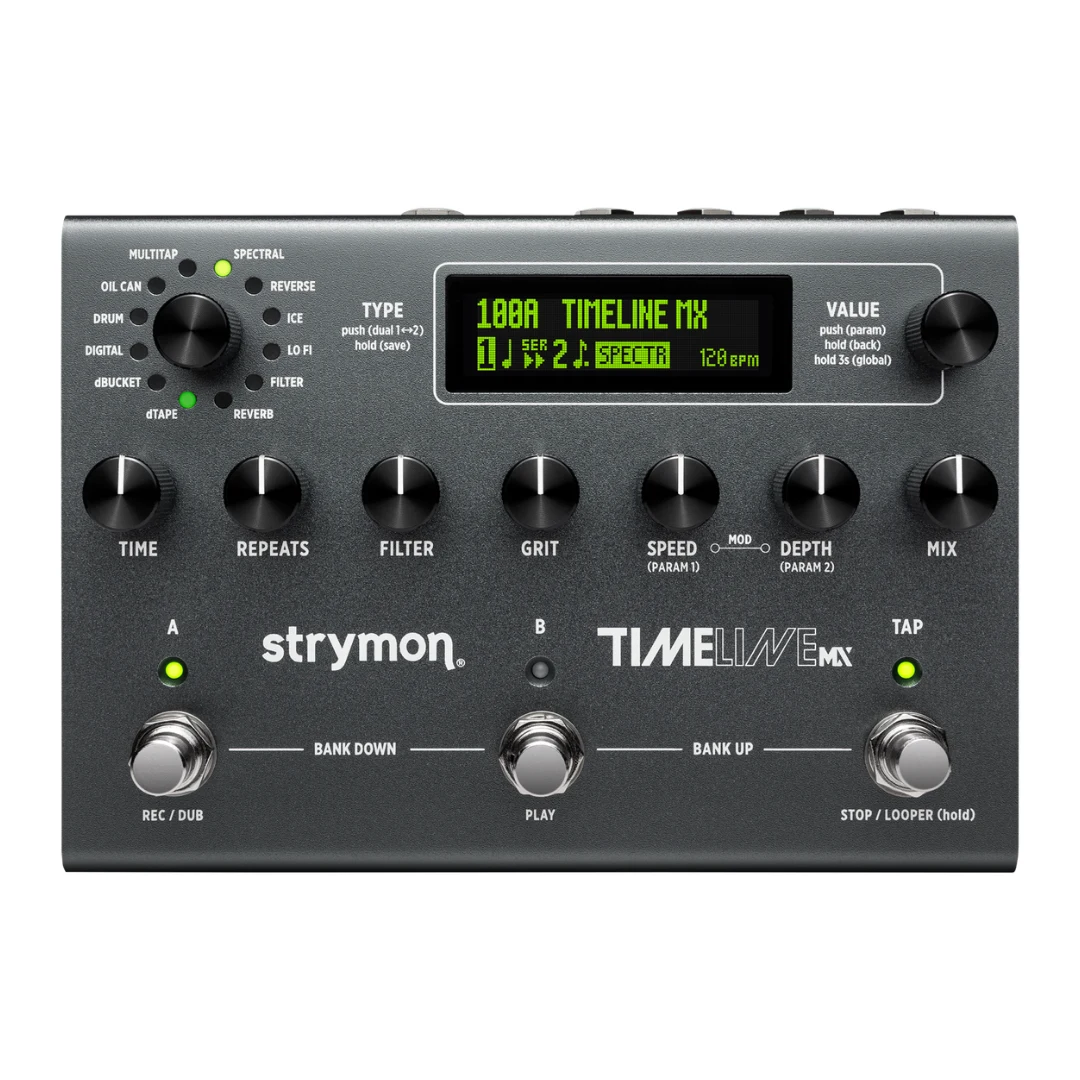 Strymon | TimeLine MX 旗艦 Delay 效果器|Dual Delay、5 分鐘 Stereo Looper 與完整 MIDI